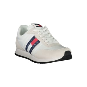 Tommy Hilfiger Witte Beige Polyester Heren Sneakers
