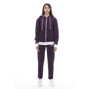 Baldinini Trend Paarse Katoenen Dames Trui