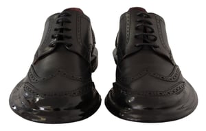 Dolce & Gabbana Zwarte Leren Oxford Wingtip Formele Derby Schoenen