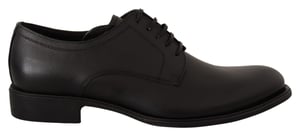 Dolce & Gabbana Zwarte Leren Veterschoenen voor Mannen