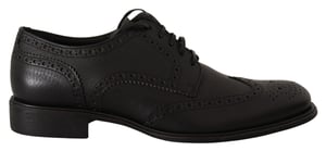 Dolce & Gabbana Zwarte Leren Oxford Wingtip Formele Dresschoenen