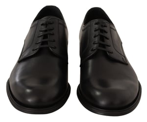 Dolce & Gabbana Zwarte Leren Veterschoen voor Heren Formele Derby Schoenen