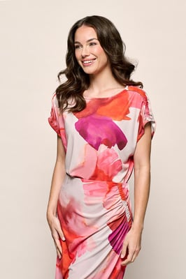 Blandy Print Top Zand / Roze