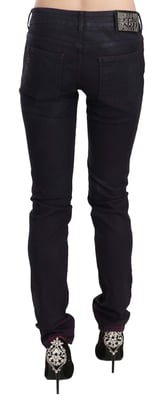 Just Cavalli Zwarte Katoenen Lage Taille Skinny Denim Broek
