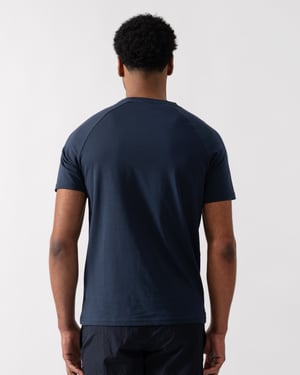 Strand T-Shirt Slim Fit T-Shirt in Donkerblauw