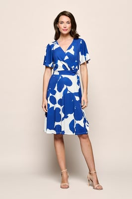 Regina Print Jurk Navy / Off White