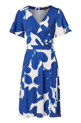 Regina Print Jurk Navy / Off White