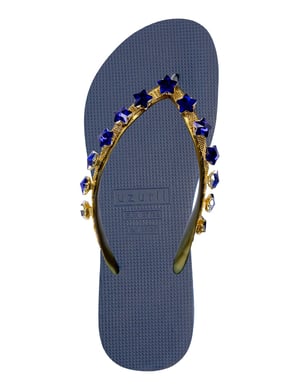 Little Blue Star Flip Flop Marineblauw