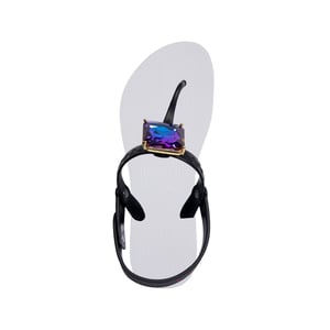 Selena Diamond Blue Flip Flop wit