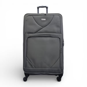Softshell lichtgewicht grijs nylon 4-wiel reiskoffer Vakantie Extra Grote Koffer