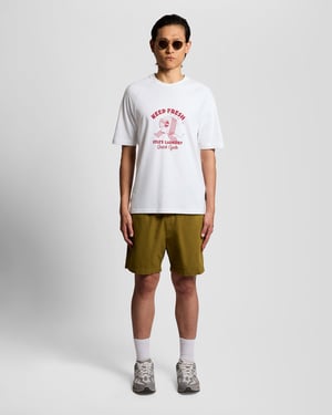 T-shirt met borstprint