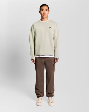 Verhoogde Jacquard Crew Neck Sweatshirt