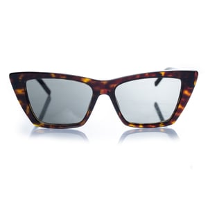 Saint Laurent, Mica schildpad zonnebril in bruin