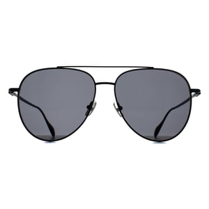 Salvatore Ferragamo SF308S 002 matzwarte donkergrijze zonnebril