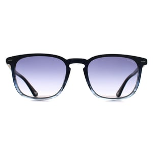 Police SPLQ86 Crossroads 5 0GBL glanzend gestreept blauw rook grijs gradiënt zonnebril