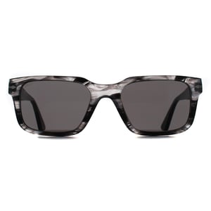 Persol PO3272S 1238B1 gestreepte zonnebril zwart & grijs donkergrijs