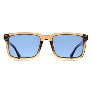 Police SPLP21E Origins Lite 30 805P glanzend transparant lichtbruin blauw gepolariseerde zonnebril