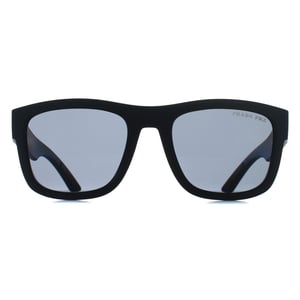 Prada Sport PS01ZS DG002G zwart rubber donkergrijs gepolariseerde zonnebril