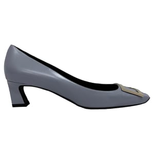 Roger Vivier trompettepumps in grijs leer