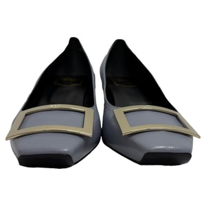 Roger Vivier trompettepumps in grijs leer