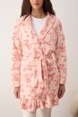 Damesbadjas met Rosa-print