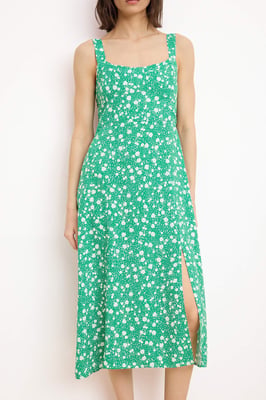 Mouwloze A-lijn midi-jurk met bloemenprint voor dames
