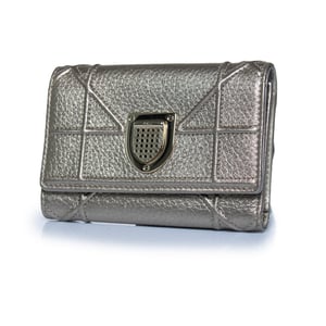 Dior, Gouden leren Diorama drievoudige portemonnee