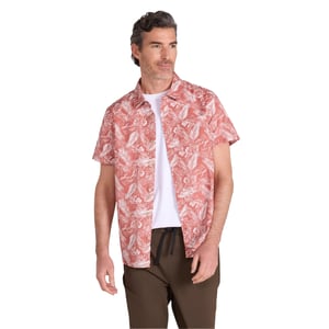 Mountain Warehouse Overhemd met korte mouwen voor heren Tropical Leaves (Roest)