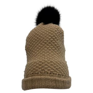 Burberry Gebreide Pom-Pom Muts van Bruin Wol