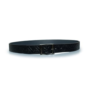 Burberry leren riem met B-reliëf in zwart
