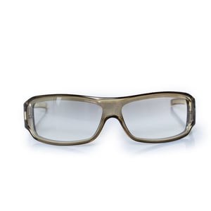 Gucci, Oliver groene vintage schild zonnebril
