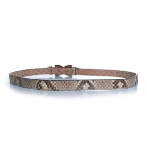 Gucci riem van pythonleer met gouden metalen strik