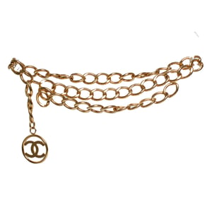 Chanel, verguld metalen 93 riem - ketting met CC-logo