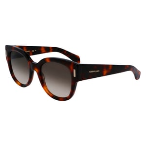 Ferragamo Bruine Acetaat Zonnebril
