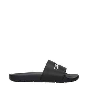 Off-White Zwarte Katoenen Slippers