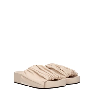 Jil Sander Roze Lederen Slippers