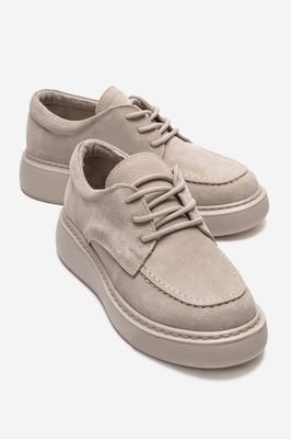 Mareon Leren Veterschoen Sneaker