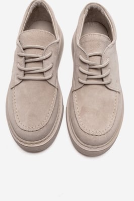 Mareon Leren Veterschoen Sneaker