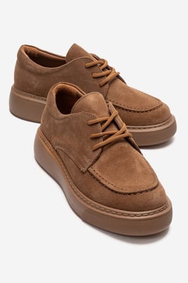Mareon Leren Veterschoen Sneaker