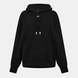 Dames Off White Off Stampullover Hoody in Zwart/Wit