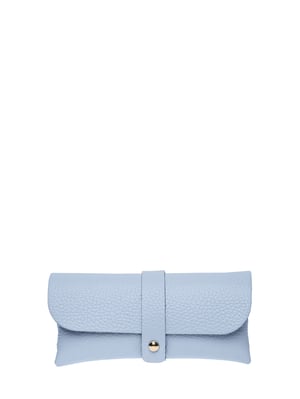 Roberta M Turquoise Rundleer zonnebril hoesje