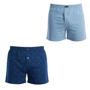 Verpakking van 2 Essentiële Katoenen Heren Boxershorts met Elastische Tailleband A0100