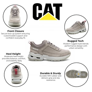 CAT (Caterpillar) donkergrijze leren sneakers - Surge Hiker