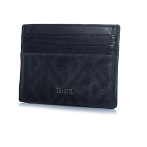 Dior kaarthouder van monogramcanvas en leer.