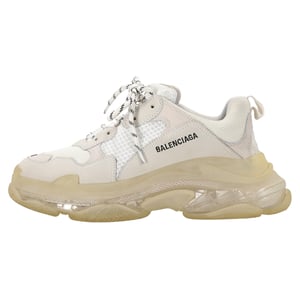 Balenciaga Triple S sneakers met transparante zool in wit polyester
