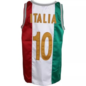 Dolce & Gabbana Witte Groene Mouwloze Top Italiaanse Vlag Basket T-shirt