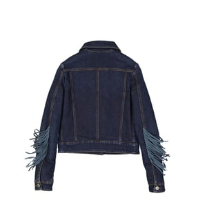 Frankie Morello Blauw Katoenen Denim Jas