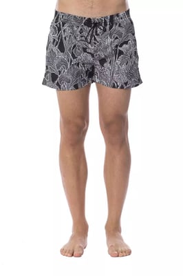 Roberto Cavalli Sport Zwarte Polyester Heren Zwemkleding
