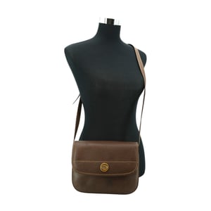 Vintage Gucci leren crossbodytas met GG-logo