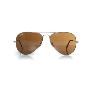 Ray Ban Aviator in goud en bruin.